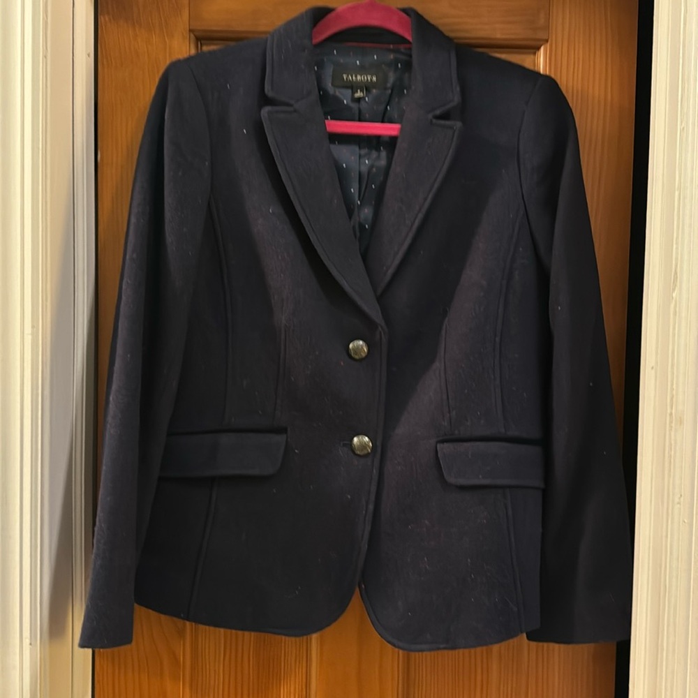 Navy wool blazer